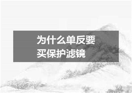 为什么单反要买保护滤镜