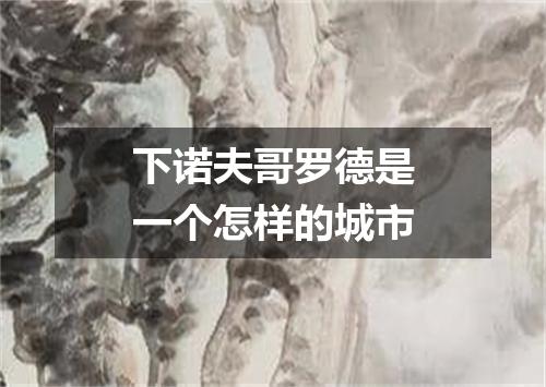 下诺夫哥罗德是一个怎样的城市