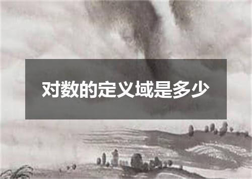 对数的定义域是多少