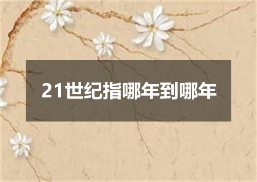 21世纪指哪年到哪年