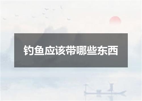 钓鱼应该带哪些东西