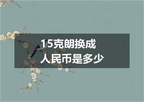 15克朗换成人民币是多少