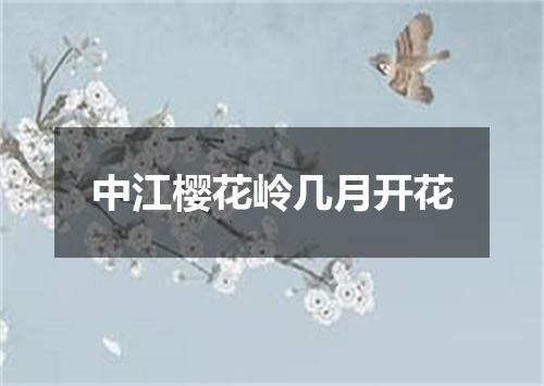 中江樱花岭几月开花