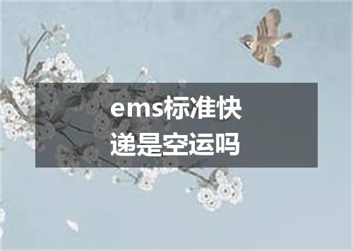 ems标准快递是空运吗