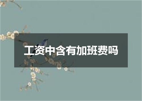 工资中含有加班费吗