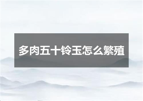 多肉五十铃玉怎么繁殖