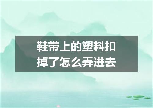 鞋带上的塑料扣掉了怎么弄进去