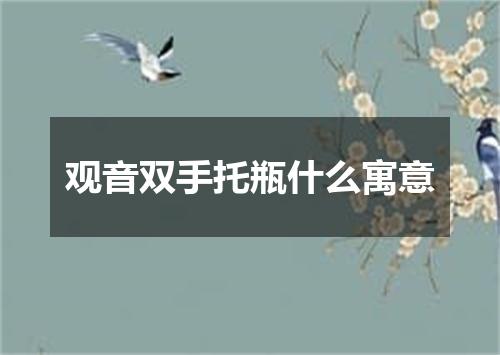 观音双手托瓶什么寓意