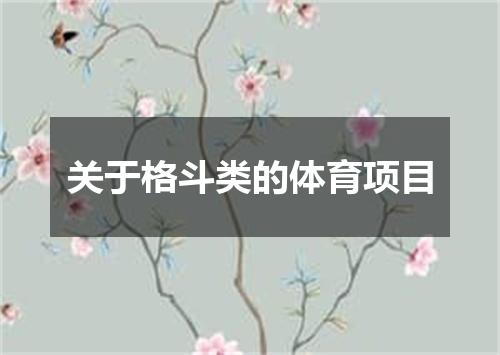 关于格斗类的体育项目