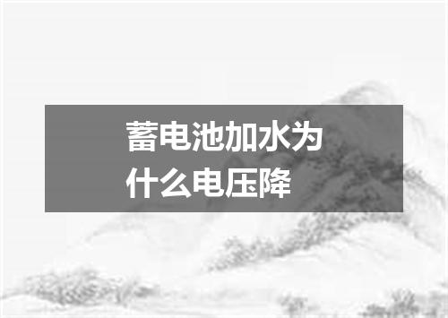 蓄电池加水为什么电压降