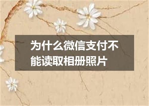 为什么微信支付不能读取相册照片