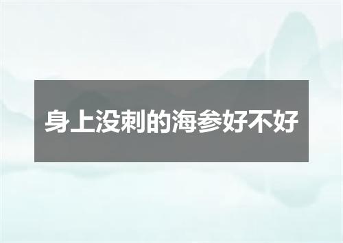 身上没刺的海参好不好
