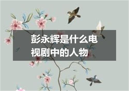 彭永辉是什么电视剧中的人物