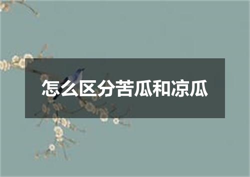 怎么区分苦瓜和凉瓜