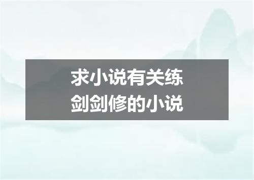 求小说有关练剑剑修的小说