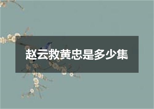 赵云救黄忠是多少集