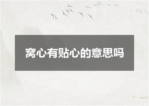 窝心有贴心的意思吗