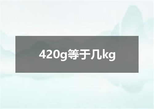 420g等于几kg