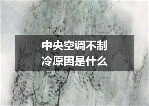 中央空调不制冷原因是什么