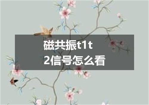 磁共振t1t2信号怎么看