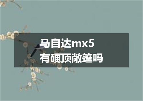 马自达mx5有硬顶敞篷吗