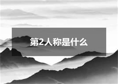 第2人称是什么