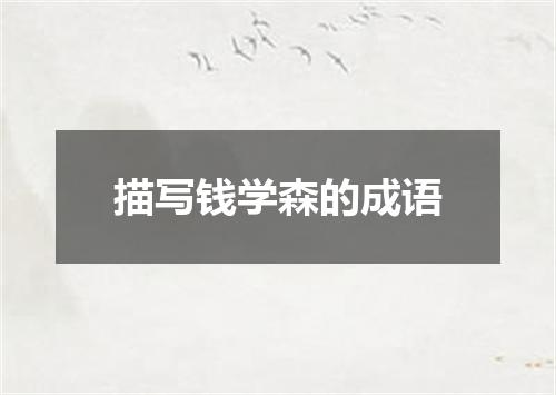 描写钱学森的成语