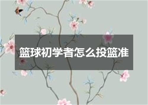 篮球初学者怎么投篮准
