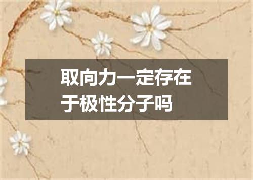 取向力一定存在于极性分子吗