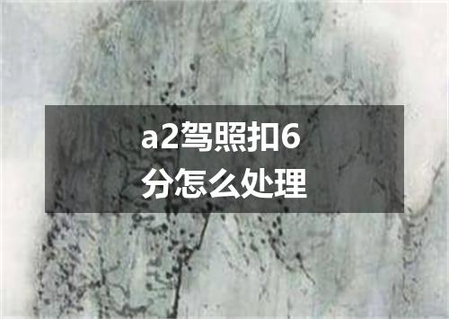 a2驾照扣6分怎么处理