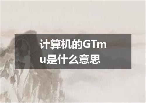 计算机的GTmu是什么意思