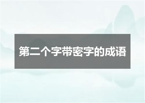 第二个字带密字的成语