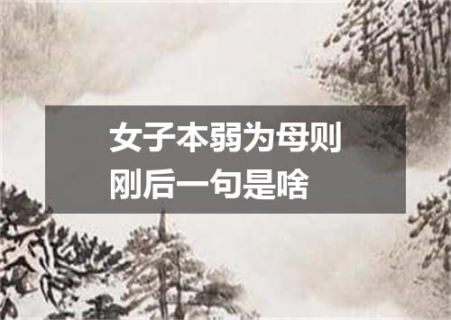 女子本弱为母则刚后一句是啥