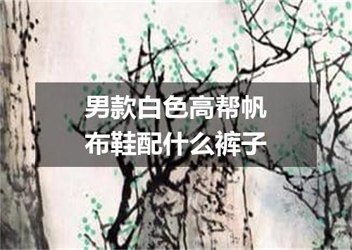男款白色高帮帆布鞋配什么裤子