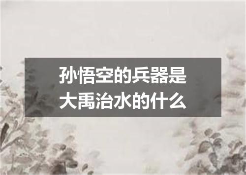 孙悟空的兵器是大禹治水的什么