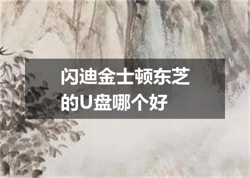 闪迪金士顿东芝的U盘哪个好