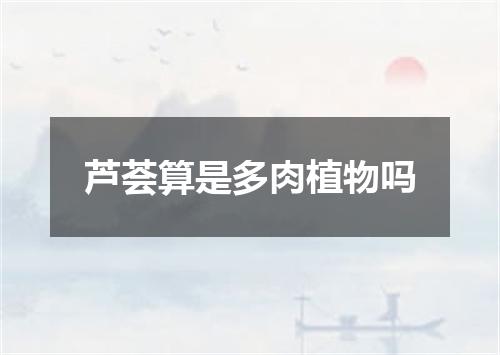 芦荟算是多肉植物吗