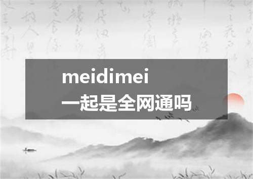 meidimei一起是全网通吗