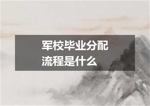 军校毕业分配流程是什么