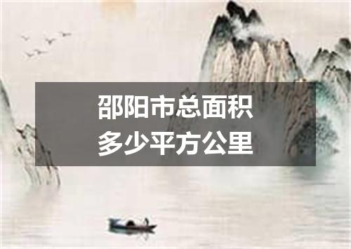 邵阳市总面积多少平方公里
