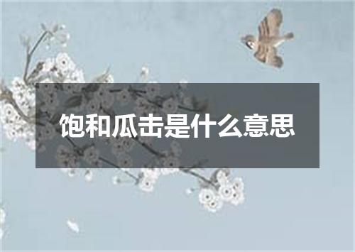 饱和瓜击是什么意思