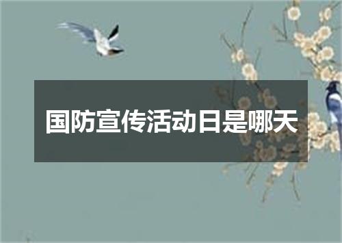 国防宣传活动日是哪天
