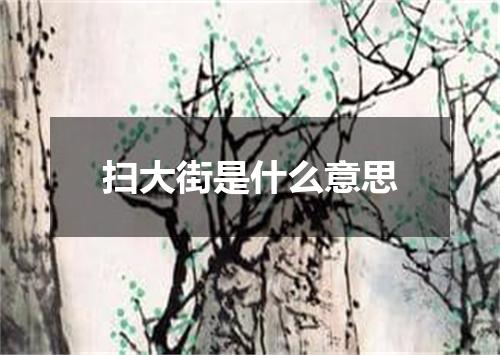 扫大街是什么意思