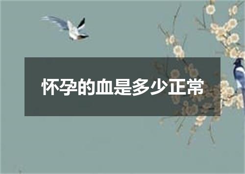 怀孕的血是多少正常