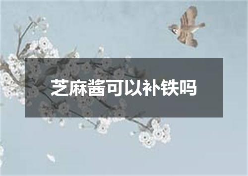芝麻酱可以补铁吗
