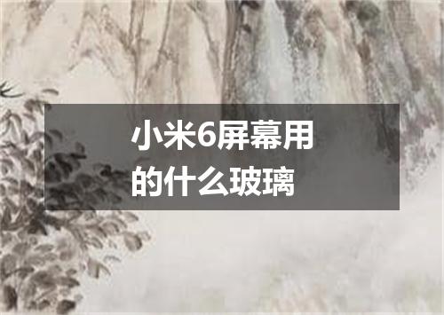 小米6屏幕用的什么玻璃
