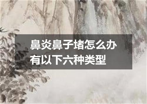 鼻炎鼻子堵怎么办有以下六种类型