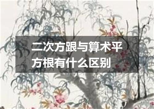 二次方跟与算术平方根有什么区别