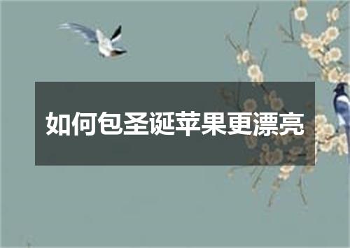 如何包圣诞苹果更漂亮