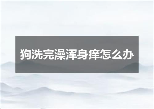 狗洗完澡浑身痒怎么办